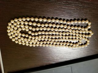 30 " Long Antique Vintage Pearl Necklace Large Diameter Pearls
