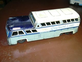 Greyhound Scenicruiser M - 732 Tin Toy,  Made In Japan 11 Inches