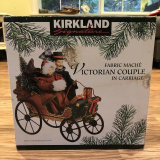 Kirkland Signature Christmas Decoration Large Victorian Couple In Carriage Box