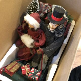 Kirkland Signature Christmas Decoration Large Victorian Couple in Carriage Box 2