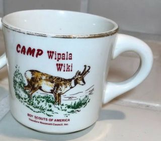 2 Vintage Camp Wipala Wiki Theodore Roosevelt Council Mug 1976 Cup Hopi Geronimo 3