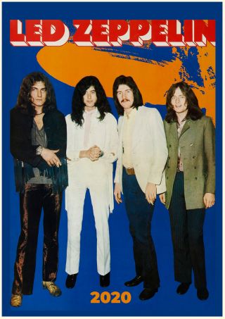 2020 Wall Calendar [12 Page A4] Led Zeppelin Rock Music Poster Photos M1210