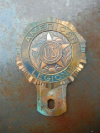 Vtg License Plate Topper Attachment Us American Legion