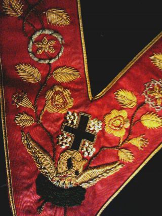 Masonic Vintage Rose Croix Collarearly 1930s Example English Craftsmen