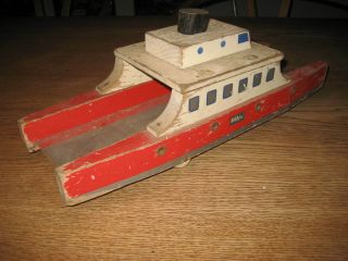 Lego / Bilofix Billund Denmark - Vintage Wooden Ferry - 1950/60`s.