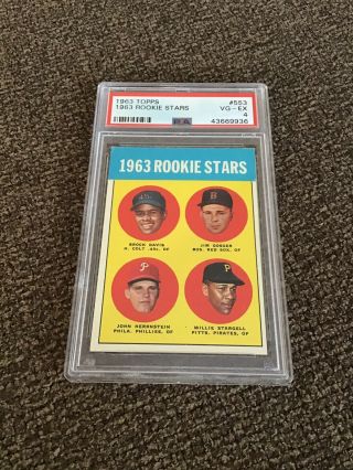 1963 Topps Willie Stargell Rookie 553 Psa4 Vgex Pirates Vintage Baseball Card