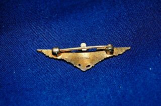 Small WWII Sweetheart US.  Navy Pilot Wings,  Sterling 2