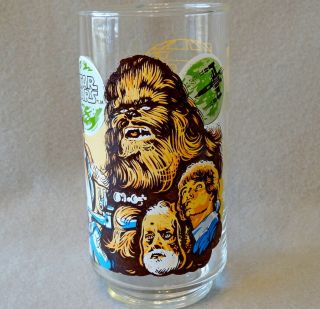 Vintage 1977 Burger King Star Wars Chewbacca Collector Glass Coca Cola