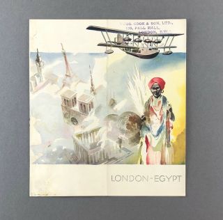 Imperial Airways London - Egypt Vintage Airline Brochure 1931 Kent Flying Boat
