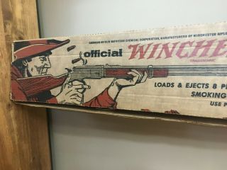 Vintage Toy Cap Gun 1950 ' s Winchester Saddle Gun 544 and box 2