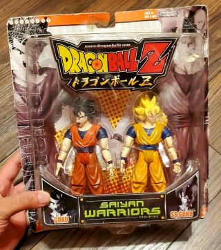 Dragon Ball Z Goku & Saiyan Goku Saiyan Warriors 2 Pack Figure Jakks Dbz