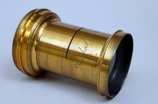 Vintage Steinheil Munchen Petzval - Type Large Format Brass Lens - 9 Inch