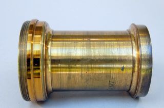Vintage Steinheil Munchen Petzval - type Large Format Brass Lens - 9 inch 2
