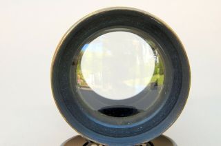 Vintage Steinheil Munchen Petzval - type Large Format Brass Lens - 9 inch 3
