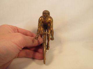 Vintage Bill Honeman Brass Bicyclist Highly Detailed Trophy Topper 3
