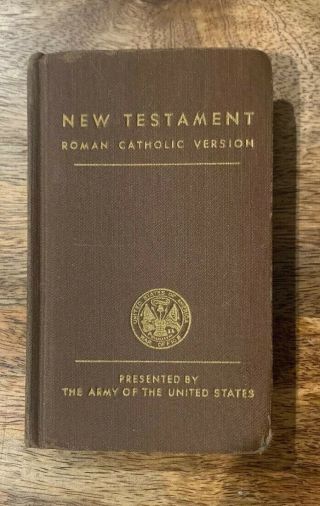 Us Army Military Bible Pocket Testament Roman Catholic Version 1941