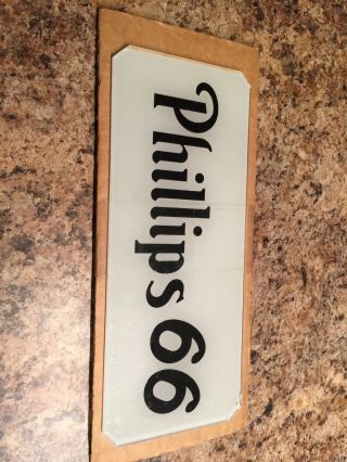 Phillips 66 Glass Insert For Gas Pump Late 60s Early 70s Nos