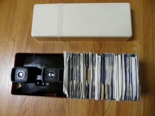 Vintage Viewmaster Reel Storage Box,  Viewmaster Viewer And 130,  Reels