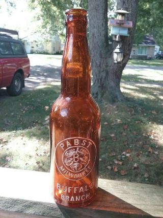 Pabst Brewing Co Buffalo Branch Pint Beer Bottle Milwaukee York Brewing