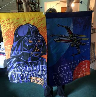 Vtg Star Wars Hang Ups Banners (28x 40 Inches) W/ Box 1995 Large Banner