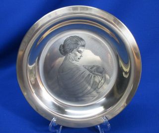 1972 FRANKLIN STERLING SILVER MOTHERS DAY PLATE BOX 2