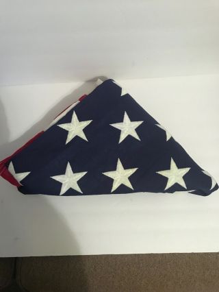 Vintage Made In U.  S.  A.  Burial Flag 5’ X 9 1/2’.