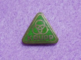 Vintage Wwii Era German Krupp Munitions Company Enamel Lapel Badge