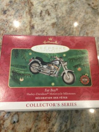 Hallmark Harley Davidson Keepsake Christmas Ornament Fat Boy Motorcycle