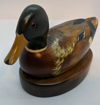 Wooden Bird Factory Mallard Duck Decoy Signed By Artist