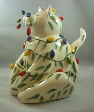 Annaco Creations Retired Whimsiclay LARGE CAT SPARKIE by Amy Lacombe 28334 NIB 2