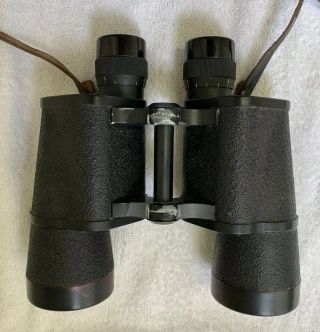 E Leitz Wetzlar Marsept 7x50 Vintage Wwii Binoculars With Leather Case