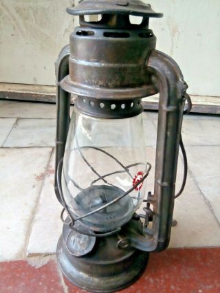 Old Vintage Feuerhand No.  252 Kerosene Oil Lamp /lantern Globe/germany