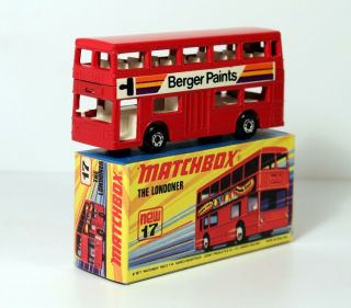 Lesney Matchbox Superfast No 17 The Londoner Bus,  In Nm " I " Box