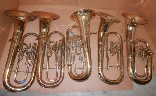 Vintage Baritone Parts From Conn - King - Olds - Wurzbach Noreserve