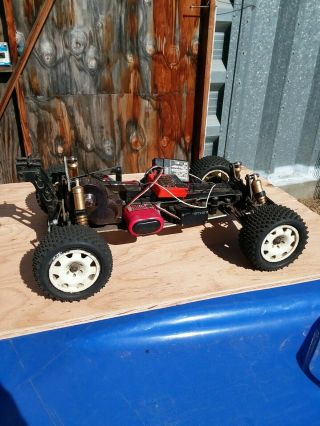 Vintage Kyosho Rc Car - - Parts Or Fix Rolling Chassis