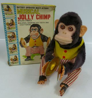 Vintage Japan Battery Operated Musical Jolly Chimp