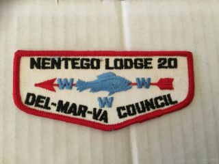 Nentego Lodge 20 Del - Mar - Va Council Oa Flap F3 Older Twill Issue Gauze Back - M