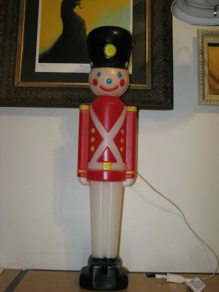 Vintage Toy Soldier Christmas Blow Mold Union Products Version 31 "