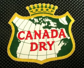 Canada Dry Embroidered Patch Beverage Soda Vintage Collectible 6 1/2 " X 6 "