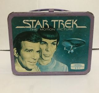 Vintage Star Trek The Motion Picture Metal Lunch Box With Thermos ©1979
