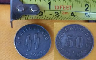 German Ww2 Waffen Ss Coin 1939