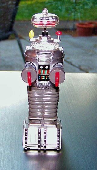 Lost In Space B - 9 Robot Christmas Ornament 1999 Space Productions Says Phrases