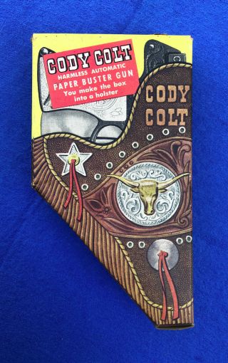 Vintage Cody Colt Holster For Cody Colt Paper Buster Toy Gun,