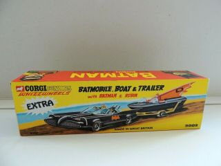 Corgi Batmobile,  Boat And Trailer Batman & Robin Empty Box