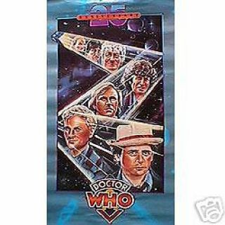 Vintage Dr Doctor Who 25th Anniversary Bbc Poster From 1988