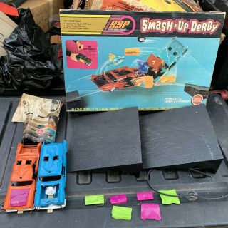Vintage Ssp Smash Up Derby Blast - Em 2car Playset & Box Kenner 24941 W Jump Ramp