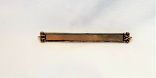 Antique Vintage Victorian Era Weh Co Gold Filled Bar Pin Engravable Elegant