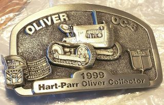 Oliver Oc - 6 1999 Hart - Parr Oliver Collector Belt Buckle 197 Of 500 Pewter