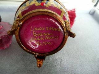 Limoges Imports Peint Main Trinket Box - Easter Egg w/ matching perfume bottle 3