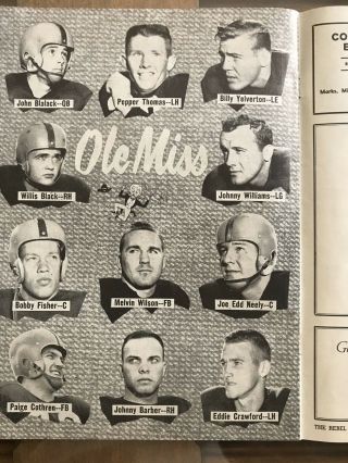 Vintage 1954 Ole Miss vs Mississippi State Darrell Royal Football Program Vaught 3